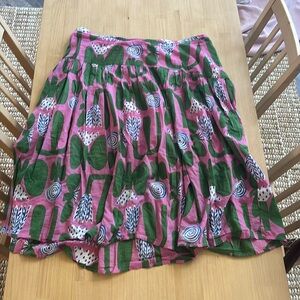 Gorman Clothing Colorful Drop Waist Cotton Midi Skirt